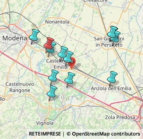 Mappa Via Foro Gallico, 41013 Castelfranco Emilia MO, Italia (7.16667)