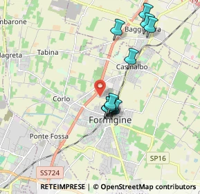Mappa Via Mosca, 41043 Formigine MO, Italia (1.58667)
