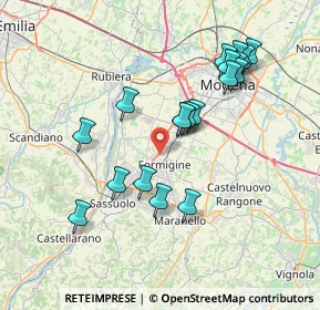 Mappa Via Mosca, 41043 Formigine MO, Italia (7.34632)