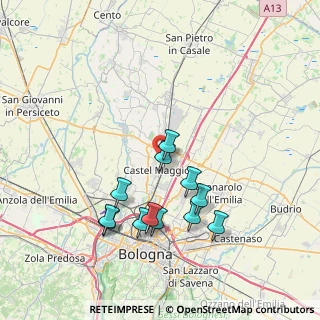 Mappa Via Agucchi, 40013 Castel Maggiore BO, Italia (7.23083)