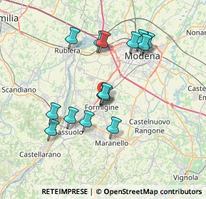 Mappa Via G. Quartieri, 41043 Formigine MO, Italia (6.69933)