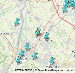 Mappa Via Tirelli, 41043 Formigine MO, Italia (7.001)