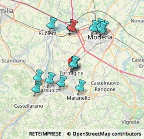 Mappa Via S. Giacomo, 41043 Formigine MO, Italia (6.66733)