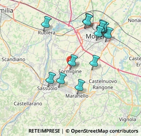 Mappa Via S. Giacomo, 41043 Formigine MO, Italia (7.61769)