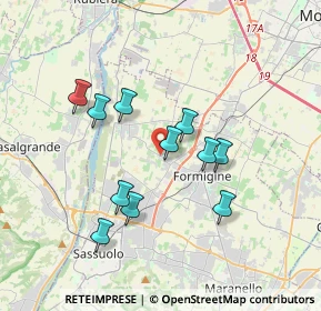 Mappa Via Antonio Meucci, 41043 Formigine MO, Italia (3.18909)
