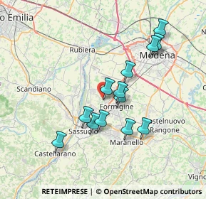 Mappa Via Antonio Meucci, 41043 Formigine MO, Italia (6.46231)