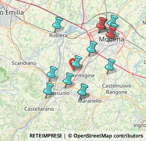 Mappa Via Antonio Meucci, 41043 Formigine MO, Italia (7.45857)