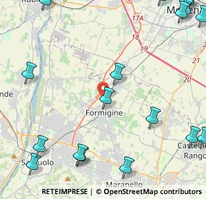 Mappa Via Corassori, 41043 Formigine MO, Italia (6.971)