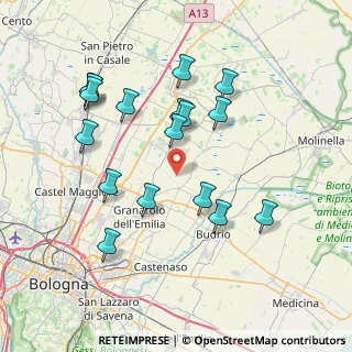 Mappa Via Luzzo, 40054 Budrio BO, Italia (7.65882)