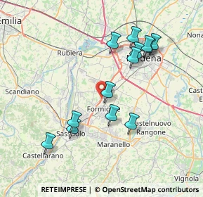 Mappa Formigine, 41043 Casinalbo MO, Italia (7.50077)