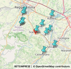 Mappa Via D. Bedroni, 42019 Scandiano RE, Italia (7.27167)