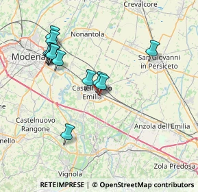 Mappa Via dei Calzolai, 41013 Castelfranco Emilia MO, Italia (7.61308)