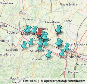 Mappa Via dei Calzolai, 41013 Castelfranco Emilia MO, Italia (9.8485)