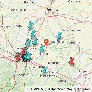 Mappa Via C. Sarti, 40054 Budrio BO, Italia (18.4425)