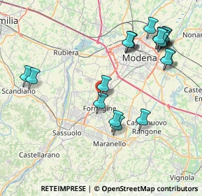 Mappa Via Niccolò Copernico, 41043 Formigine MO, Italia (9.2055)