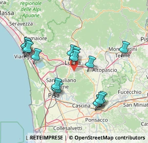 Mappa Via Nuova di Guamo, 55012 Capannori LU, Italia (15.91222)