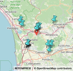 Mappa Via Nuova di Guamo, 55012 Capannori LU, Italia (12.28667)