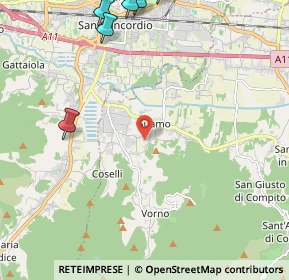 Mappa Via Nuova di Guamo, 55012 Capannori LU, Italia (3.803)