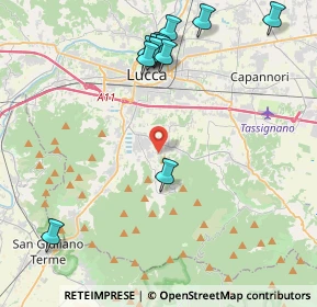 Mappa Via Nuova di Guamo, 55012 Capannori LU, Italia (4.83833)