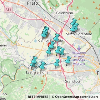 Mappa APERTO TUTTO IL MESE DI AGOSTO consegna a domicilio GRATUITA zone limitrofe, 50013 Campi Bisenzio FI, Italia (3.07588)