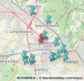 Mappa Via Alfredo Nobel, 50019 Sesto Fiorentino FI, Italia (4.02571)