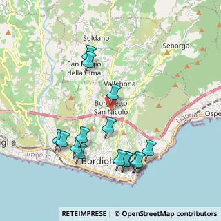 Mappa Via Fontana, 18012 Bordighera IM, Italia (2.19467)