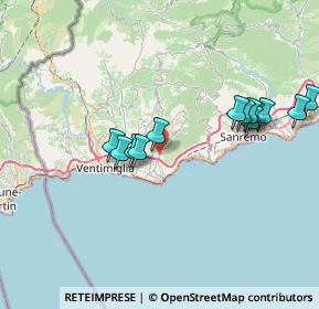 Mappa Via Generale Vincenzo Rossi, 18012 Bordighera IM, Italia (7.51462)