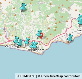 Mappa Via Generale Vincenzo Rossi, 18012 Bordighera IM, Italia (5.18833)