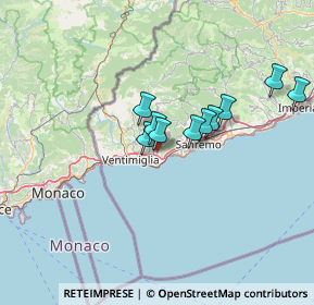 Mappa Via Generale Vincenzo Rossi, 18012 Bordighera IM, Italia (17.59538)