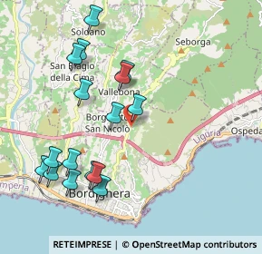 Mappa Via Generale Vincenzo Rossi, 18012 Bordighera IM, Italia (2.17)