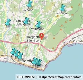 Mappa Via Generale Vincenzo Rossi, 18012 Bordighera IM, Italia (2.79273)