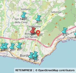 Mappa Via Generale Vincenzo Rossi, 18012 Bordighera IM, Italia (2.58308)