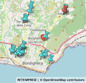 Mappa Via Generale Vincenzo Rossi, 18012 Bordighera IM, Italia (2.5065)