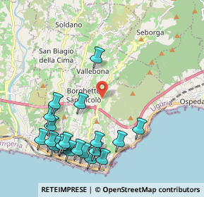 Mappa Via Generale Vincenzo Rossi, 18012 Bordighera IM, Italia (2.5035)