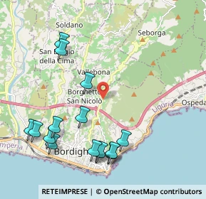 Mappa Via Generale Vincenzo Rossi, 18012 Bordighera IM, Italia (2.45)