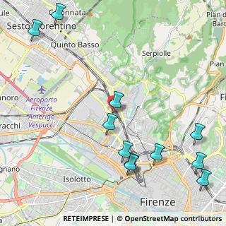 Mappa Via G. Pian dei Carpini, 50141 Firenze FI, Italia (2.81455)