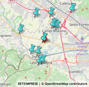 Mappa 50058 Campi Bisenzio FI, Italia (3.46692)