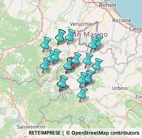 Mappa Via Montefeltresca, 61023 Pietrarubbia PU, Italia (9.898)