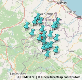 Mappa Via Montefeltresca, 61023 Pietrarubbia PU, Italia (10.076)