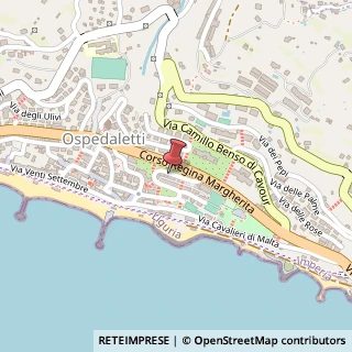 Mappa Via G. Matteotti, 92, 18014 Ospedaletti, Imperia (Liguria)
