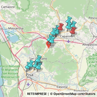 Mappa Via del Bozzone, 55100 Lucca LU, Italia (7.48333)