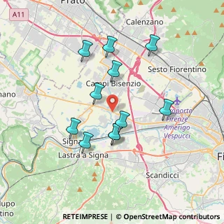 Mappa Via Pistoiese, 50058 Campi Bisenzio FI, Italia (3.37727)