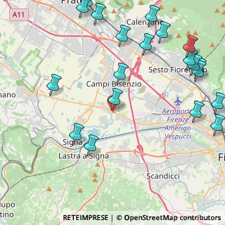 Mappa Via Pistoiese, 50058 Campi Bisenzio FI, Italia (5.9635)