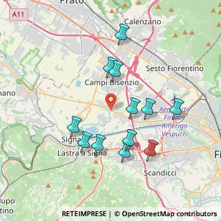 Mappa Via Pistoiese, 50058 Campi Bisenzio FI, Italia (3.69333)