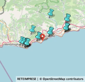 Mappa Strada Tiro a Volo, 18038 Sanremo IM, Italia (7.0145)