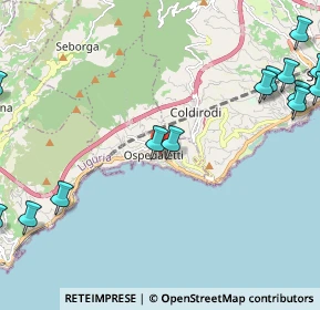 Mappa Via Cavalieri di Rodi, 18014 Ospedaletti IM, Italia (3.6485)