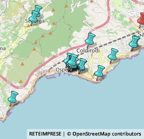 Mappa Via Cavalieri di Rodi, 18014 Ospedaletti IM, Italia (1.498)