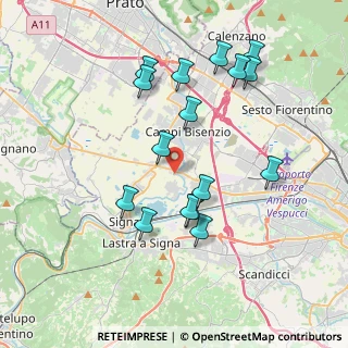 Mappa Via Dino Campana, 50058 Signa FI, Italia (3.89688)