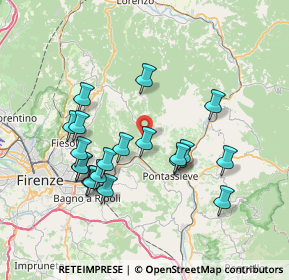 Mappa Via del Fulioni, 50065 Pontassieve FI, Italia (7.2915)