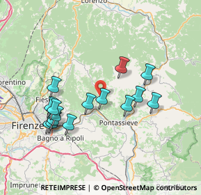 Mappa Via del Fulioni, 50065 Pontassieve FI, Italia (7.25)